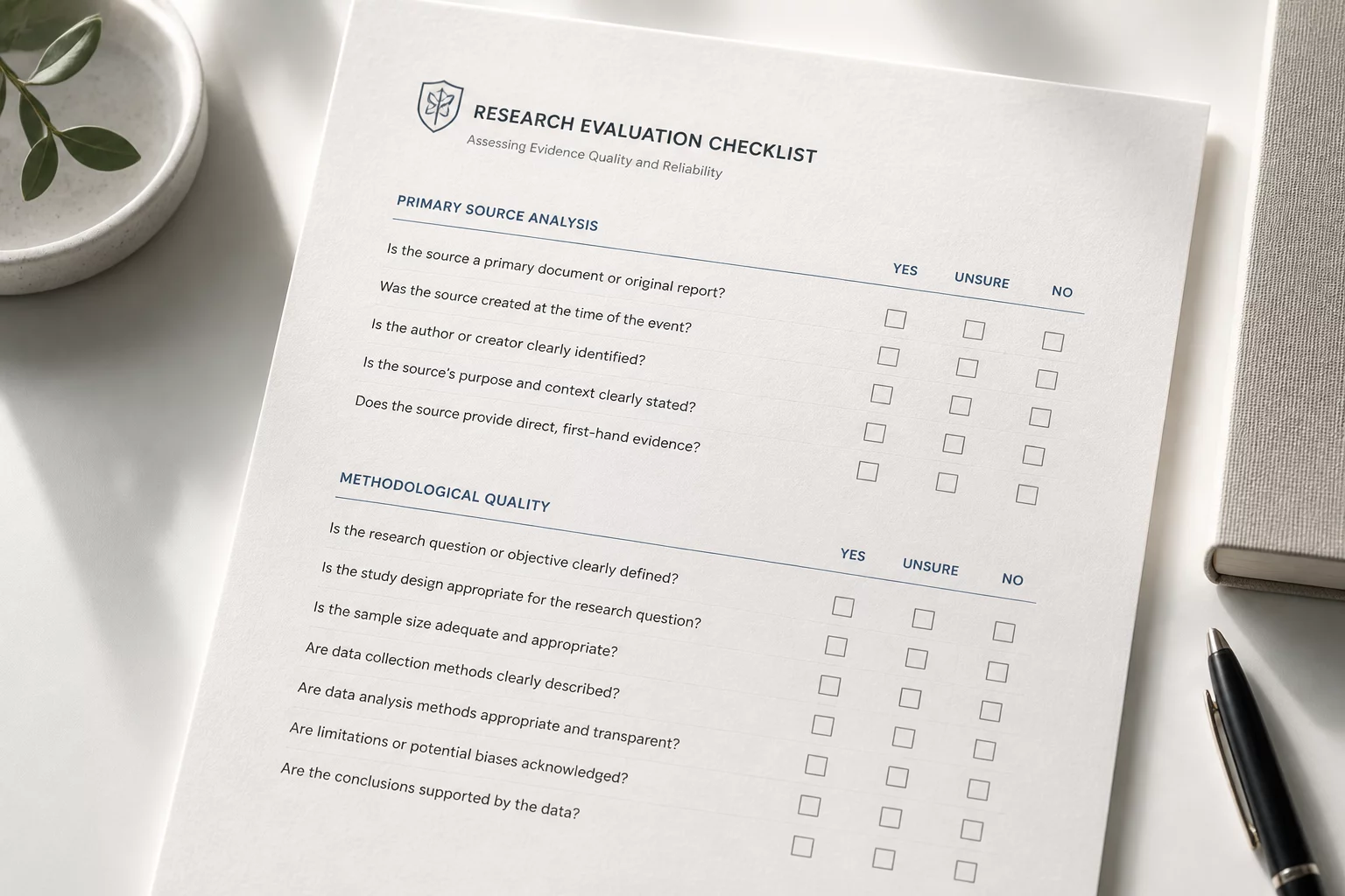 Research Checklist Preview